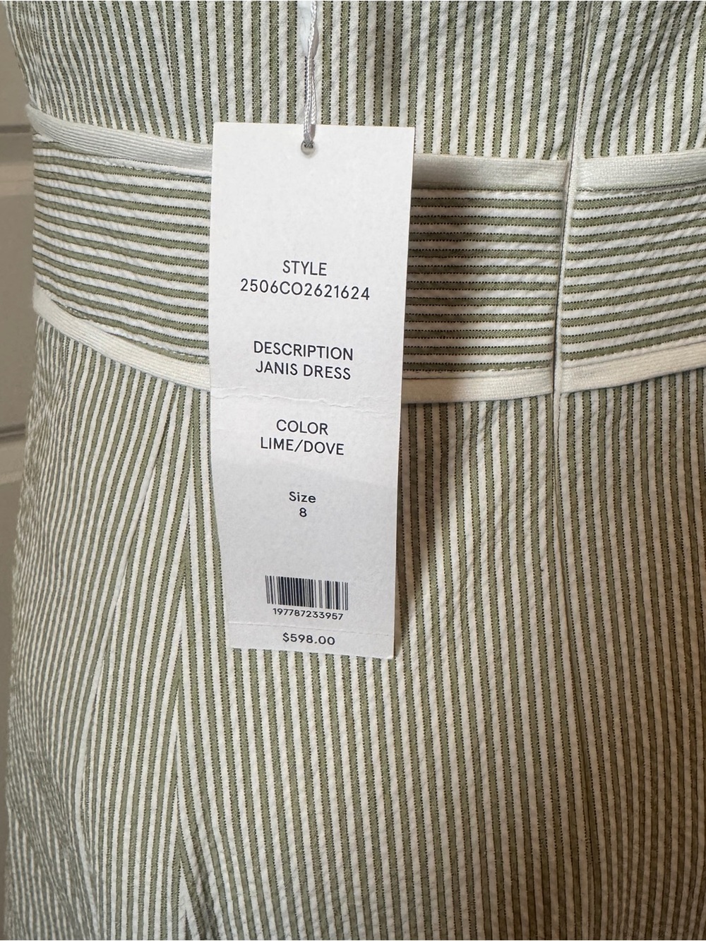 Veronica Beard Sage Green Spaghetti-Strap Midi Dress - Picture 9 of 12